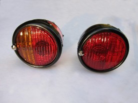 Original Lucas ST38 Style 'Pork Pie' Tail Lights 