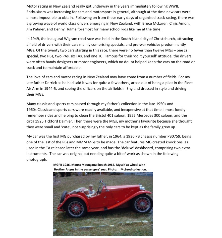 The Long Way Home in an MGPB by Donald McLeod