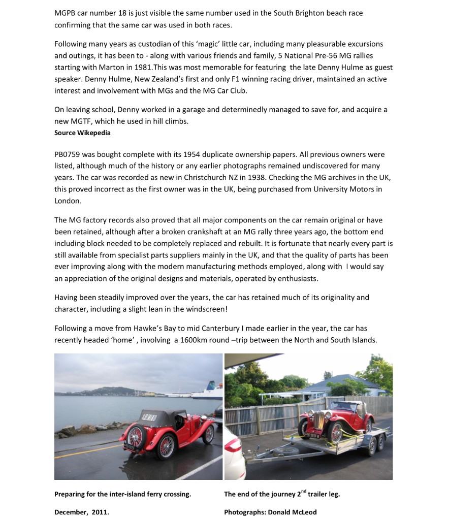 The Long Way Home in an MGPB by Donald McLeod